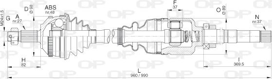 Open Parts DRS6312.00 - Pogonska osovina www.molydon.hr