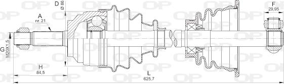 Open Parts DRS6383.00 - Pogonska osovina www.molydon.hr