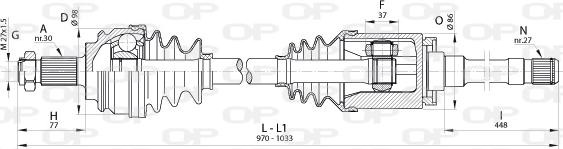 Open Parts DRS6339.00 - Pogonska osovina www.molydon.hr