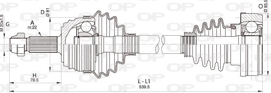 Open Parts DRS6338.00 - Pogonska osovina www.molydon.hr