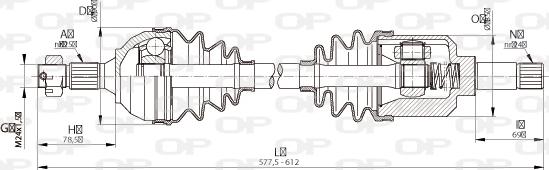 Open Parts DRS6333.00 - Pogonska osovina www.molydon.hr