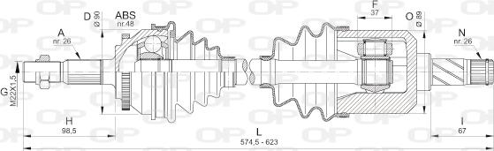 Open Parts DRS6327.00 - Pogonska osovina www.molydon.hr