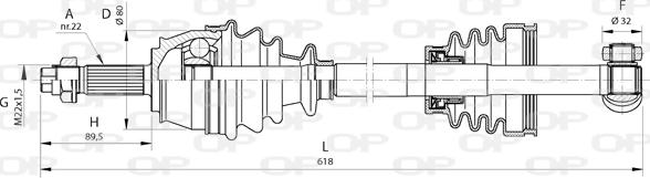 Open Parts DRS6379.00 - Pogonska osovina www.molydon.hr