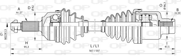 Open Parts DRS6375.00 - Pogonska osovina www.molydon.hr