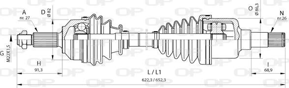 Open Parts DRS6376.00 - Pogonska osovina www.molydon.hr