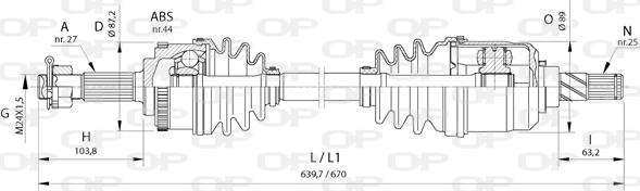 Open Parts DRS6377.00 - Pogonska osovina www.molydon.hr