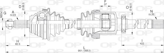 Open Parts DRS6294.00 - Pogonska osovina www.molydon.hr