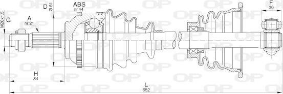 Open Parts DRS6295.00 - Pogonska osovina www.molydon.hr