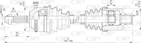 Open Parts DRS6296.00 - Pogonska osovina www.molydon.hr