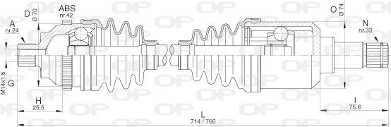 Open Parts DRS6291.00 - Pogonska osovina www.molydon.hr