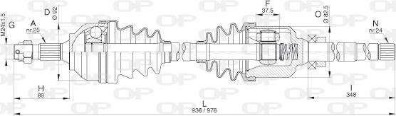 Open Parts DRS6292.00 - Pogonska osovina www.molydon.hr