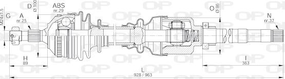 Open Parts DRS6246.00 - Pogonska osovina www.molydon.hr