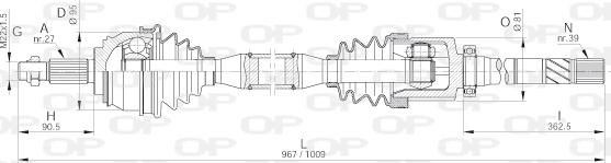 Open Parts DRS6242.00 - Pogonska osovina www.molydon.hr