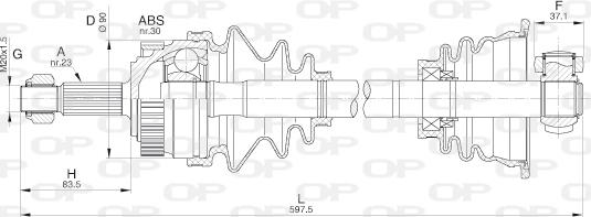 Open Parts DRS6250.00 - Pogonska osovina www.molydon.hr