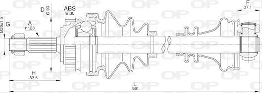 Open Parts DRS6251.00 - Pogonska osovina www.molydon.hr