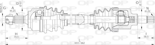 Open Parts DRS6257.00 - Pogonska osovina www.molydon.hr