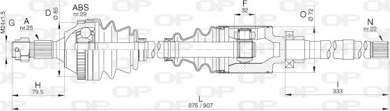 Open Parts DRS6268.00 - Pogonska osovina www.molydon.hr