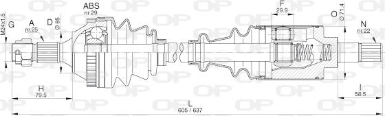 Open Parts DRS6267.00 - Pogonska osovina www.molydon.hr