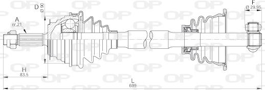 Open Parts DRS6206.00 - Pogonska osovina www.molydon.hr