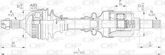 Open Parts DRS6202.00 - Pogonska osovina www.molydon.hr