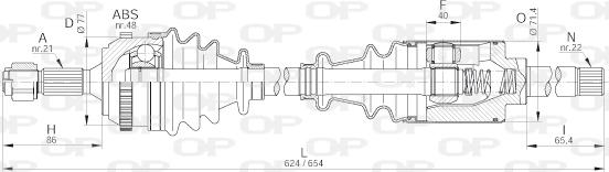 Open Parts DRS6214.00 - Pogonska osovina www.molydon.hr