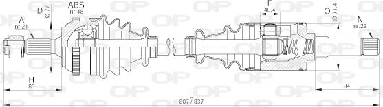 Open Parts DRS6215.00 - Pogonska osovina www.molydon.hr