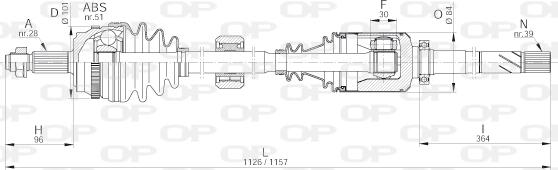 Open Parts DRS6210.00 - Pogonska osovina www.molydon.hr