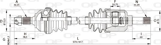 Open Parts DRS6218.00 - Pogonska osovina www.molydon.hr