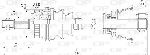 Open Parts DRS6213.00 - Pogonska osovina www.molydon.hr