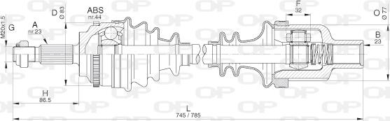 Open Parts DRS6286.00 - Pogonska osovina www.molydon.hr