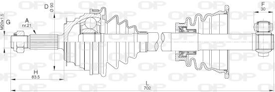 Open Parts DRS6283.00 - Pogonska osovina www.molydon.hr