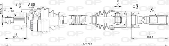 Open Parts DRS6287.00 - Pogonska osovina www.molydon.hr