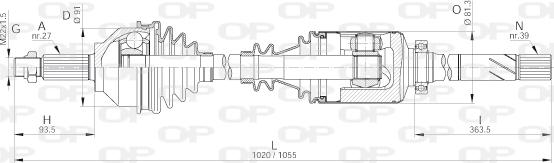 Open Parts DRS6230.00 - Pogonska osovina www.molydon.hr