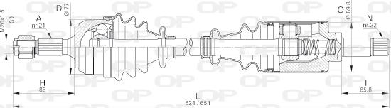 Open Parts DRS6232.00 - Pogonska osovina www.molydon.hr