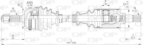 Open Parts DRS6224.00 - Pogonska osovina www.molydon.hr