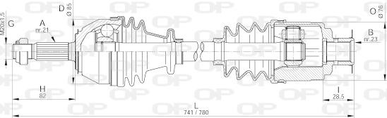 Open Parts DRS6225.00 - Pogonska osovina www.molydon.hr