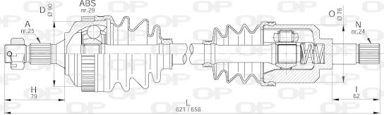 Open Parts DRS6220.00 - Pogonska osovina www.molydon.hr