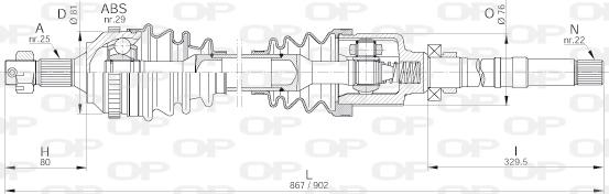 Open Parts DRS6221.00 - Pogonska osovina www.molydon.hr