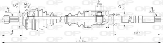 Open Parts DRS6223.00 - Pogonska osovina www.molydon.hr