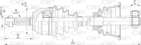 Open Parts DRS6279.00 - Pogonska osovina www.molydon.hr