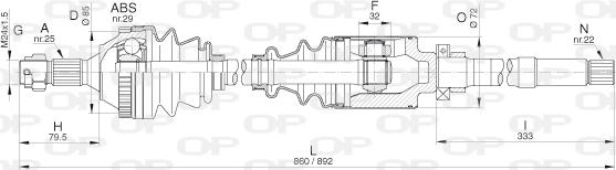 Open Parts DRS6271.00 - Pogonska osovina www.molydon.hr