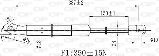 Open Parts GSR6446.00 - Plinski amortizer, prtljaznik/utovarni prostor www.molydon.hr