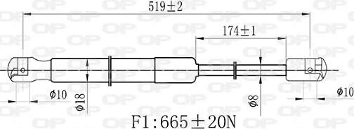 Open Parts GSR6440.00 - Plinski amortizer, prtljaznik/utovarni prostor www.molydon.hr