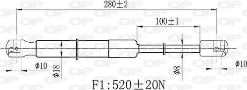 Open Parts GSR6451.00 - Plinski amortizer, prtljaznik/utovarni prostor www.molydon.hr