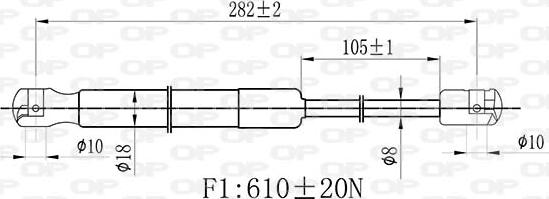 Open Parts GSR6466.00 - Plinski amortizer, hauba motora www.molydon.hr