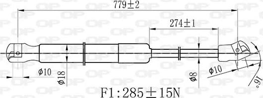 Open Parts GSR6460.00 - Plinski amortizer, hauba motora www.molydon.hr