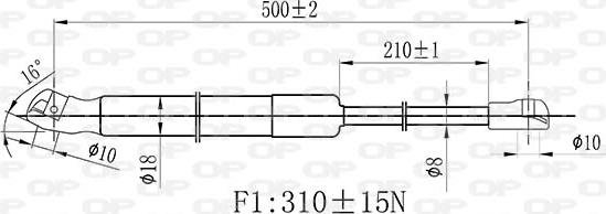 Open Parts GSR6468.10 - Plinski amortizer, hauba motora www.molydon.hr