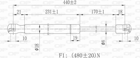 Open Parts GSR6404.00 - Plinski amortizer, prtljaznik/utovarni prostor www.molydon.hr