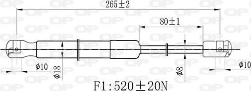 Open Parts GSR6430.00 - Plinski amortizer, prtljaznik/utovarni prostor www.molydon.hr