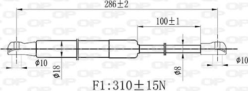 Open Parts GSR6437.00 - Plinski amortizer, prtljaznik/utovarni prostor www.molydon.hr